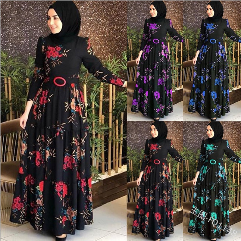 Floral Black Dress