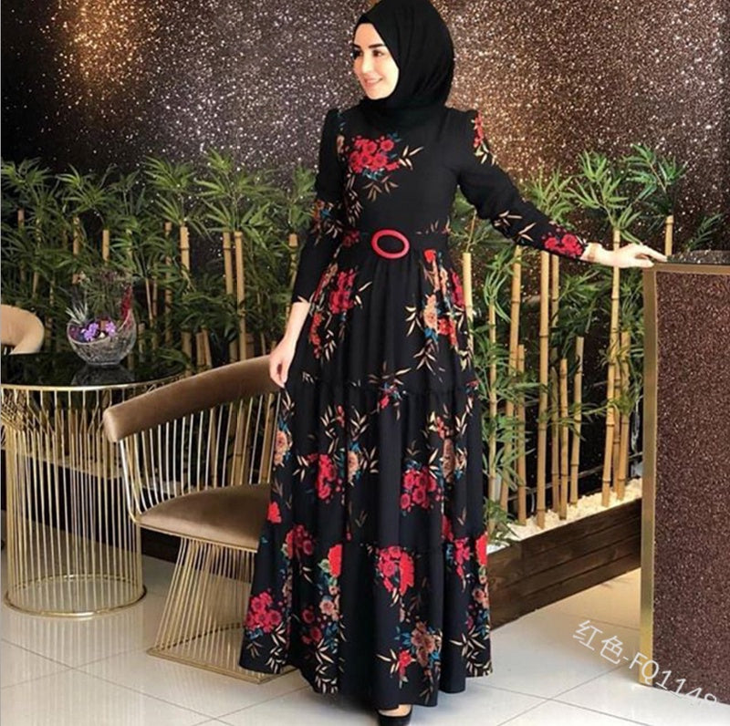 Floral Black Dress