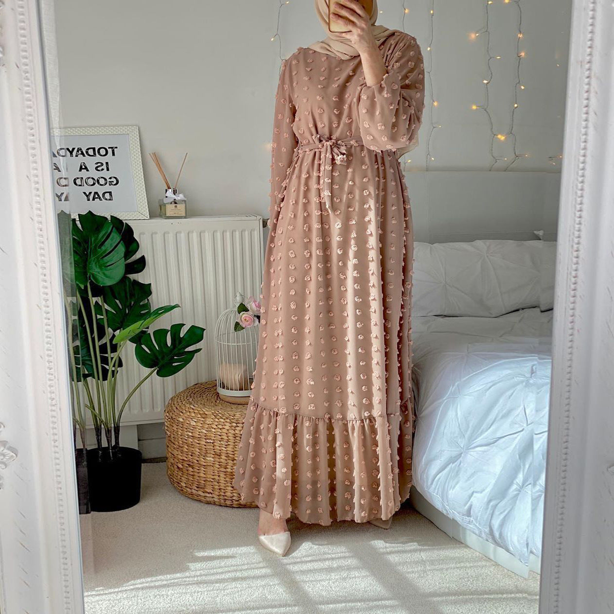 Long PomPom Abaya