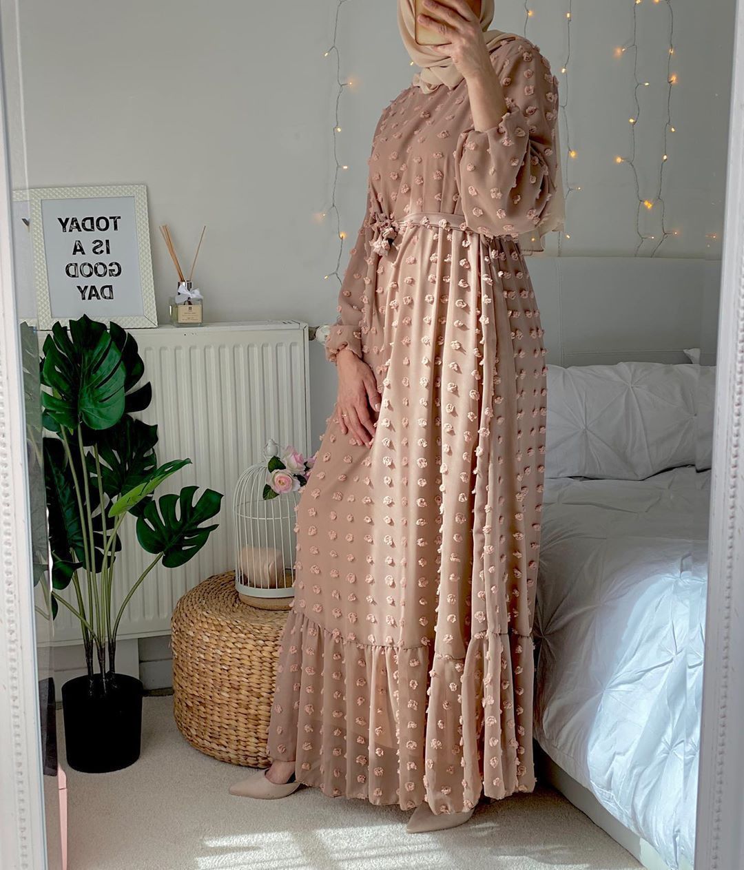 Long PomPom Abaya