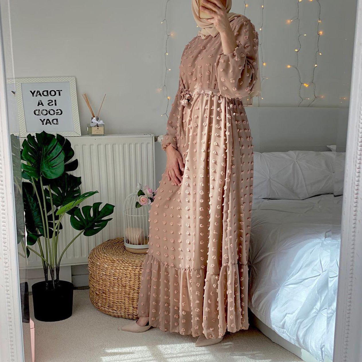 Long PomPom Abaya
