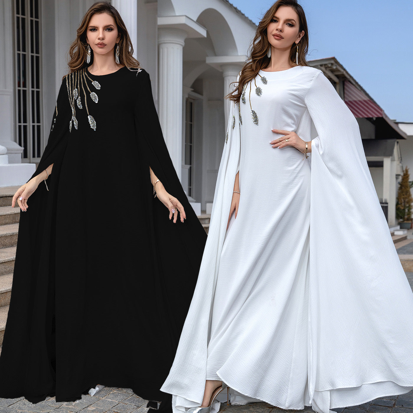 Embroidered Evening Gown Abaya
