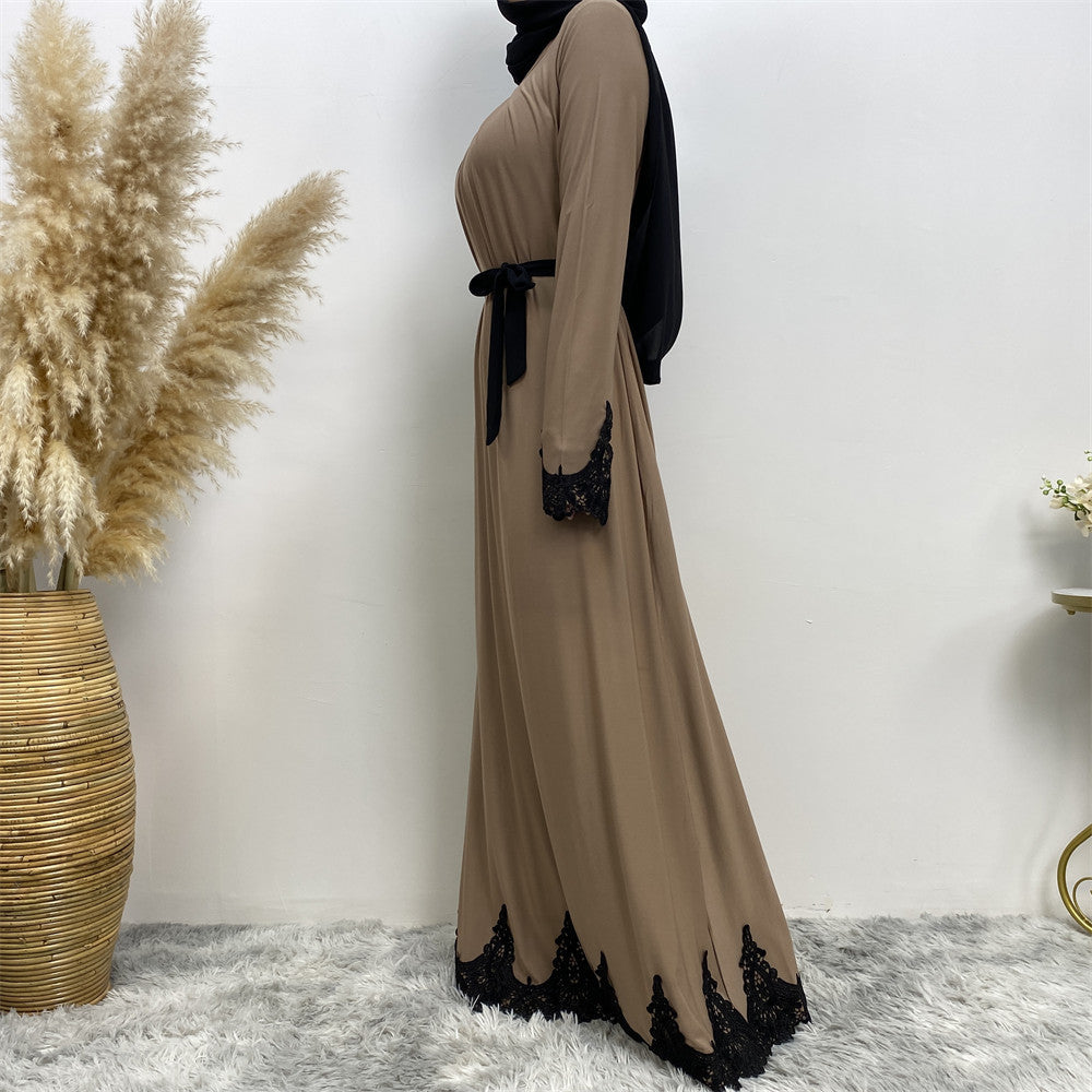 Fashion Dress Abaya With Belt