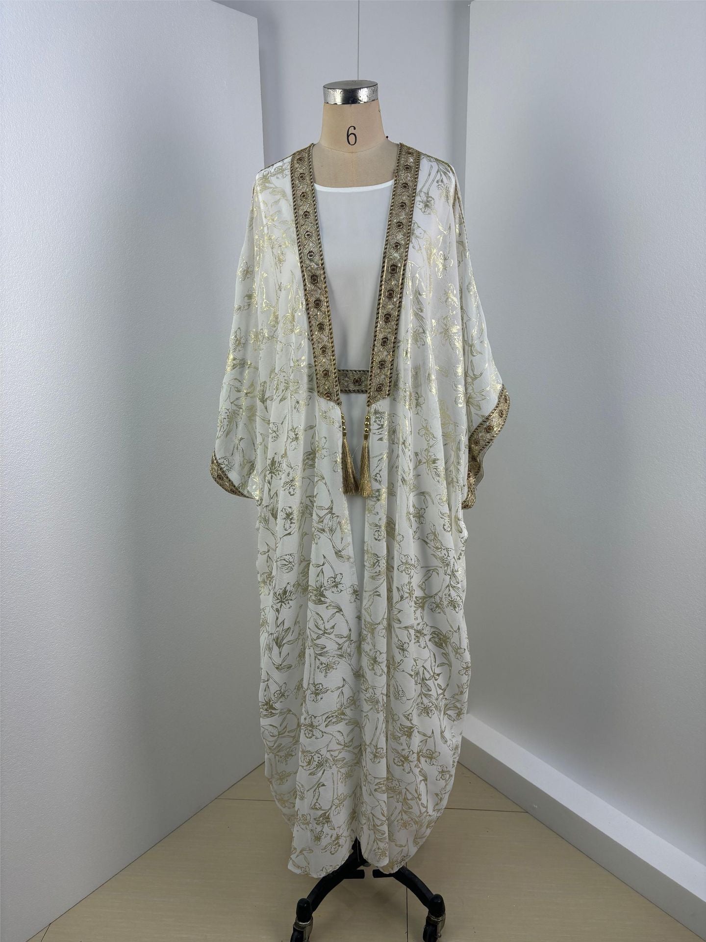 Bronzing One-Piece Robe Abaya