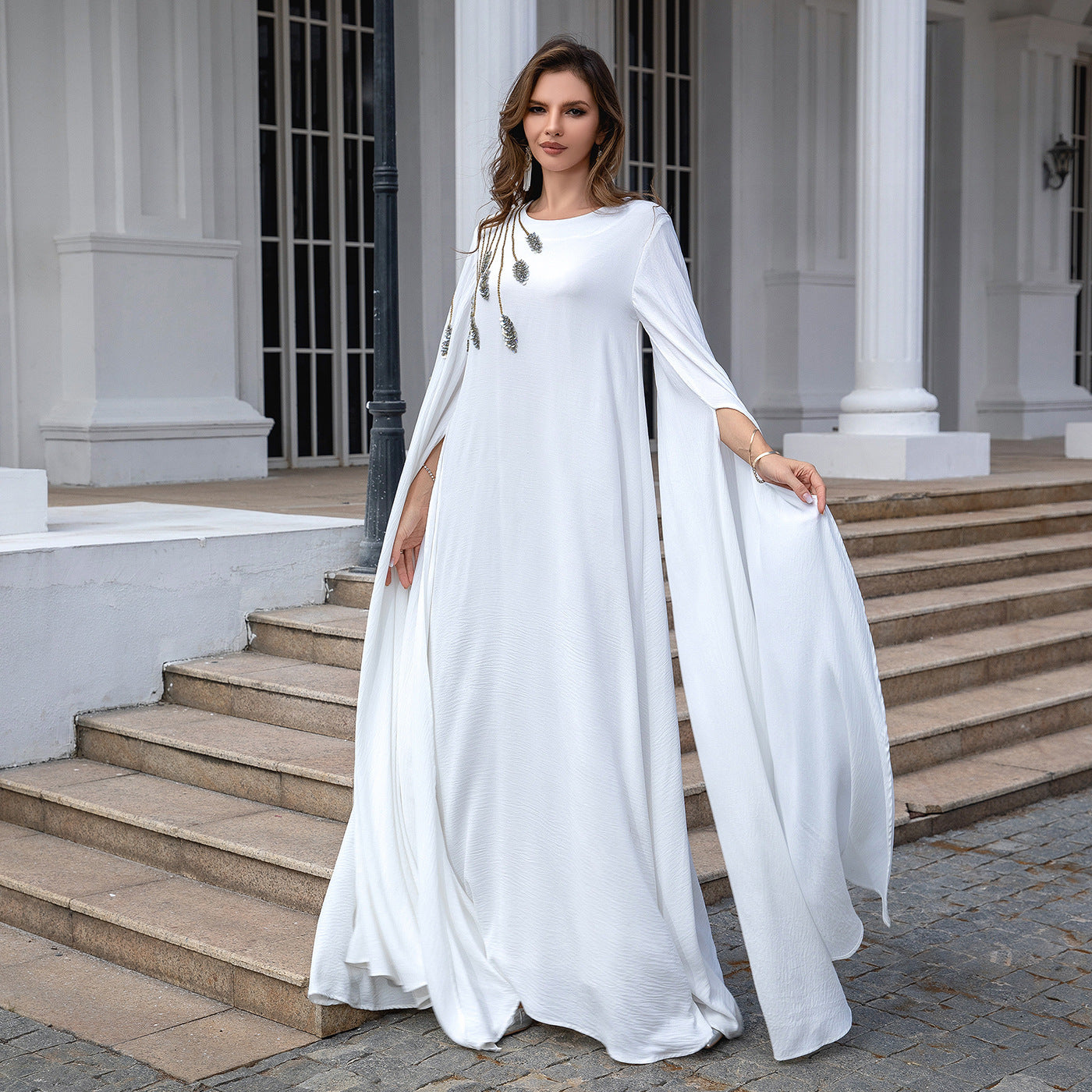 Embroidered Evening Gown Abaya