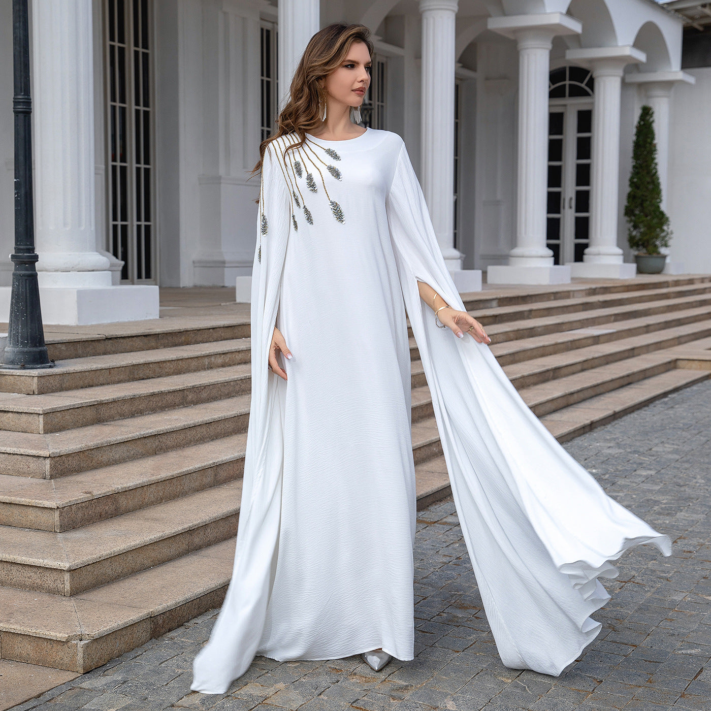 Embroidered Evening Gown Abaya