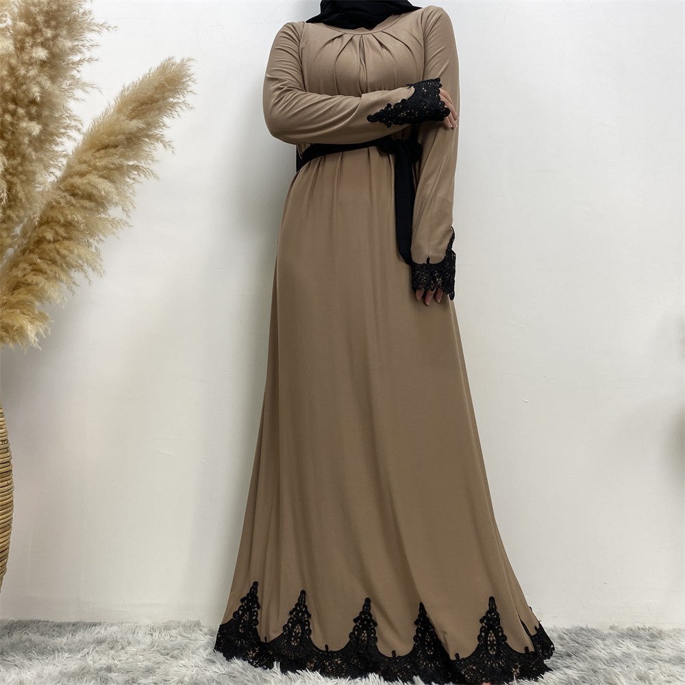 Fashion Dress Abaya With Belt