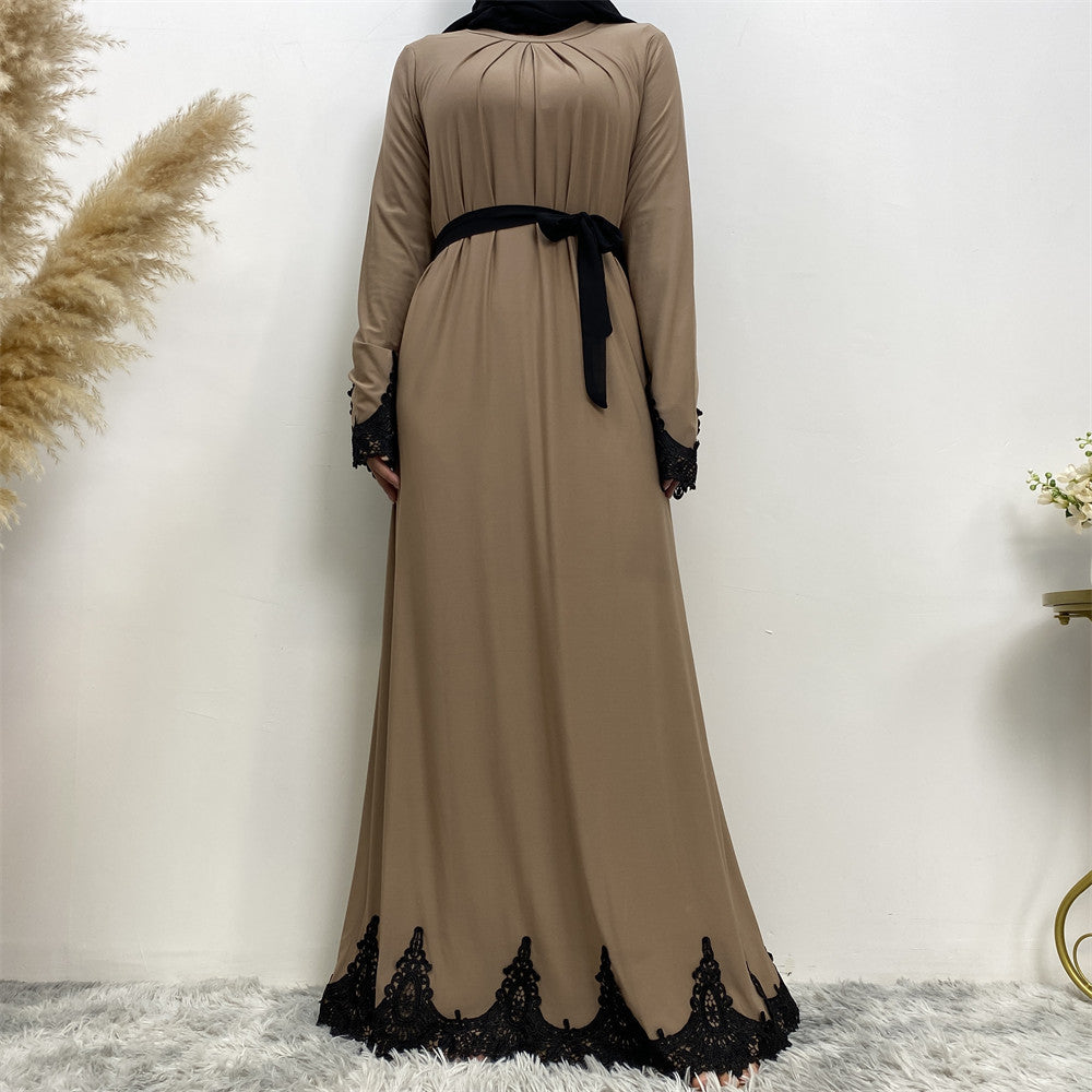Fashion Dress Abaya With Belt
