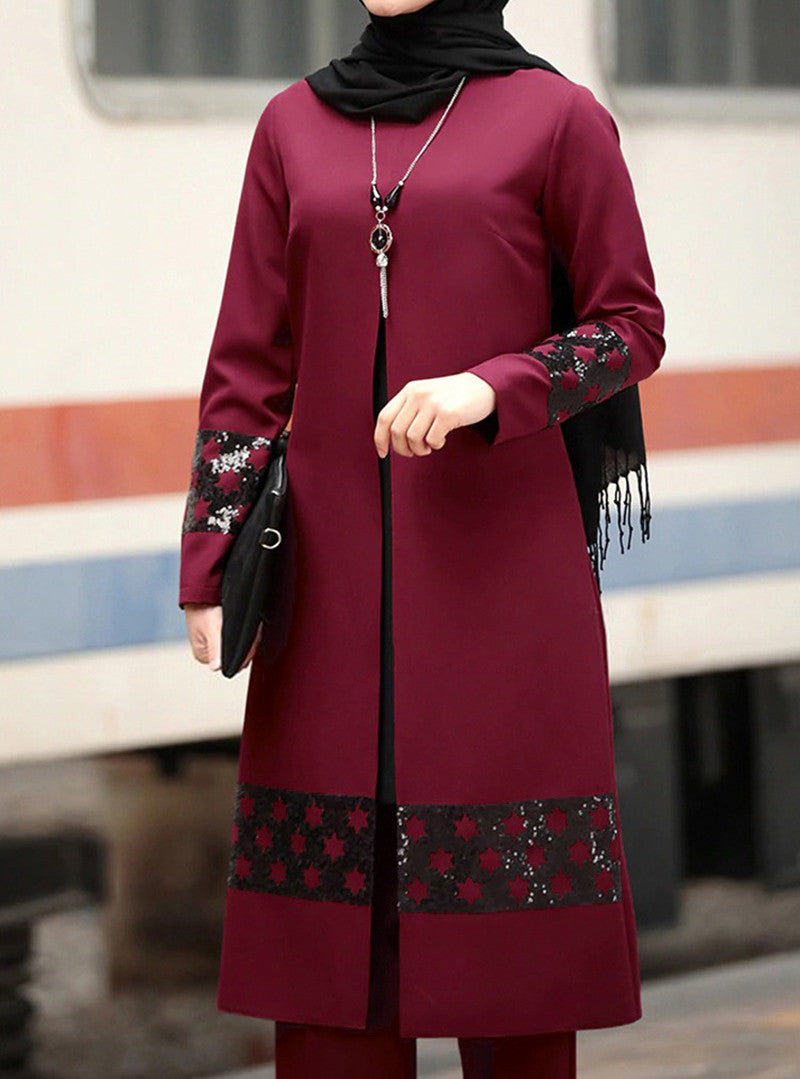 V Cut Abaya Suit