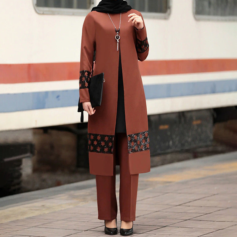 V Cut Abaya Suit